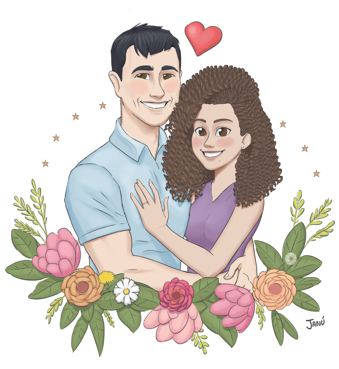 Casal 2 arte para convite